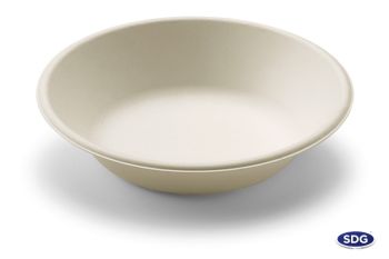 Fondine tonde monouso linea standard in polpa di cellulosa biodegradabile e compostabile