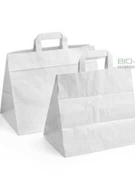 Shopper in carta fondo largo bianco
