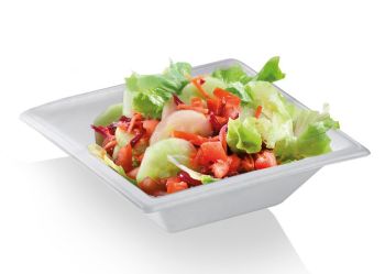 Fondina quadrata monouso linea Karo in polpa di cellulosa biodegradabile e compostabile