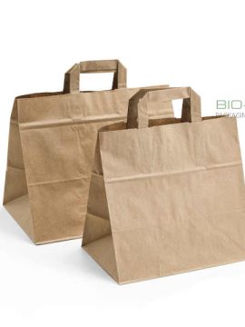 Shopper in carta fondo largo avana