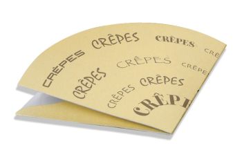 Porta crêpes ripiegabile monouso in cartoncino per delivery e take away