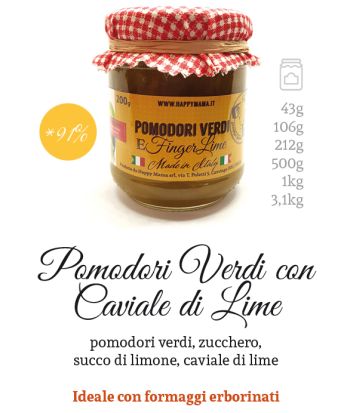 Pomodori verdi con caviale di lime