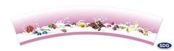 Coppette per gelato in cartoncino di fibra vergine monopolitenata LATTE FRUTTA ROSA