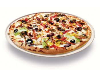 Piatto tondo monouso linea standard per pizza diametro 325mm in polpa di cellulosa biodegradabile e compostabile