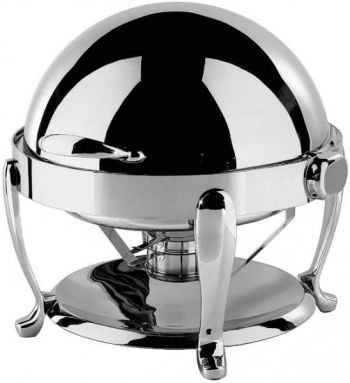 Chafing dish tondo con gambe cromate