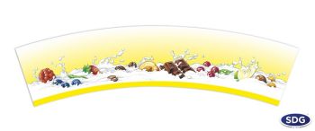 Coppette per gelato in cartoncino di fibra vergine monopolitenata LATTE FRUTTA GIALLA